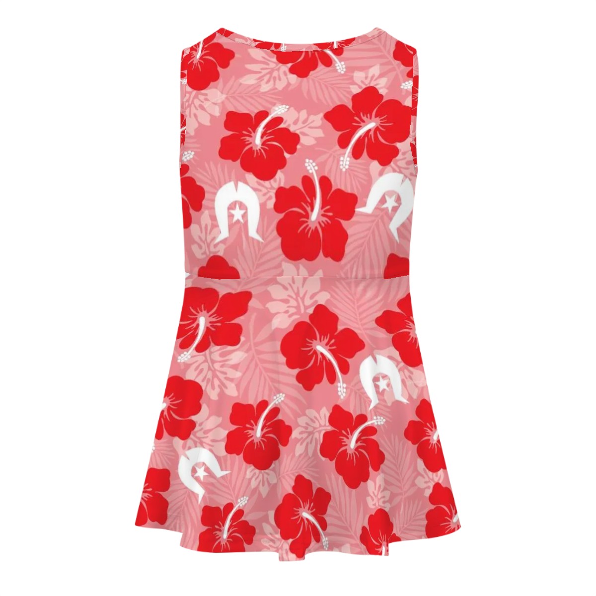 Hibiscus flowers with Dhari (Royal Pink) on Girls Dress