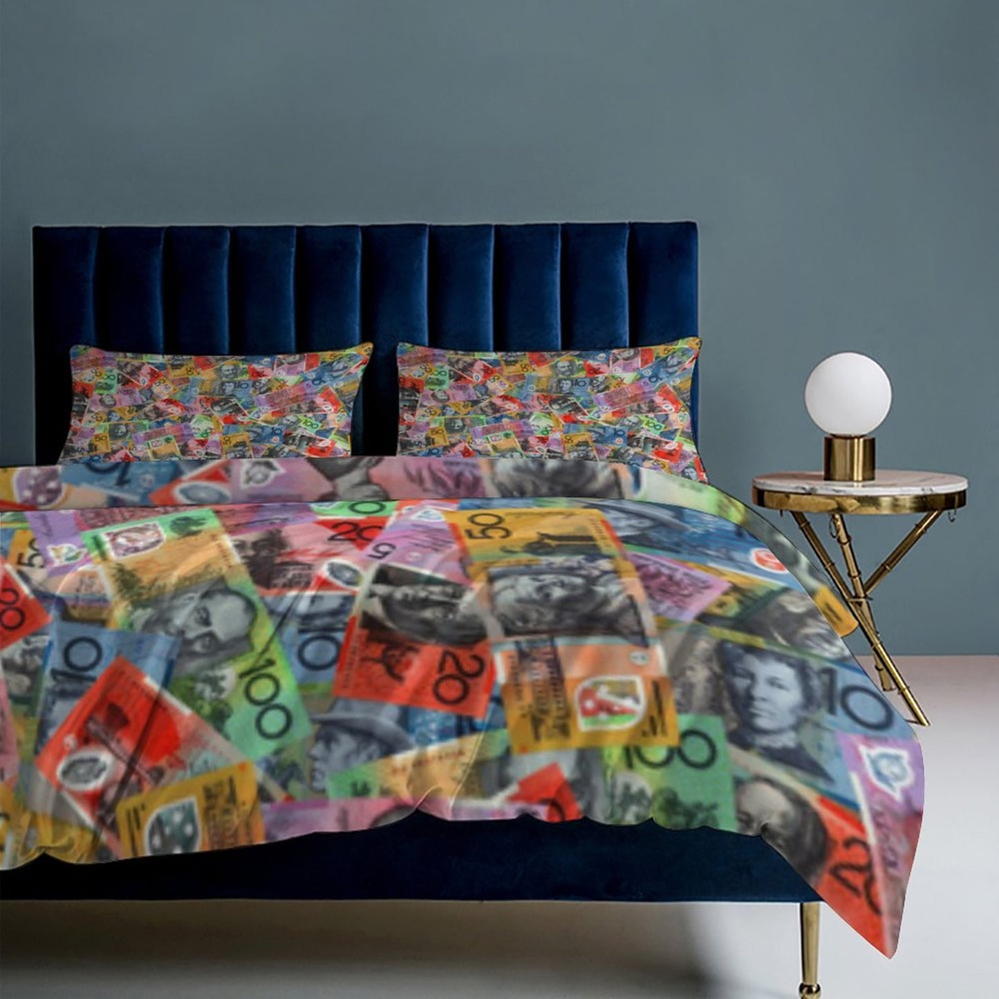 Australian dollars on 3-Piece Bedding Set-86"×70"/ 218×177cm