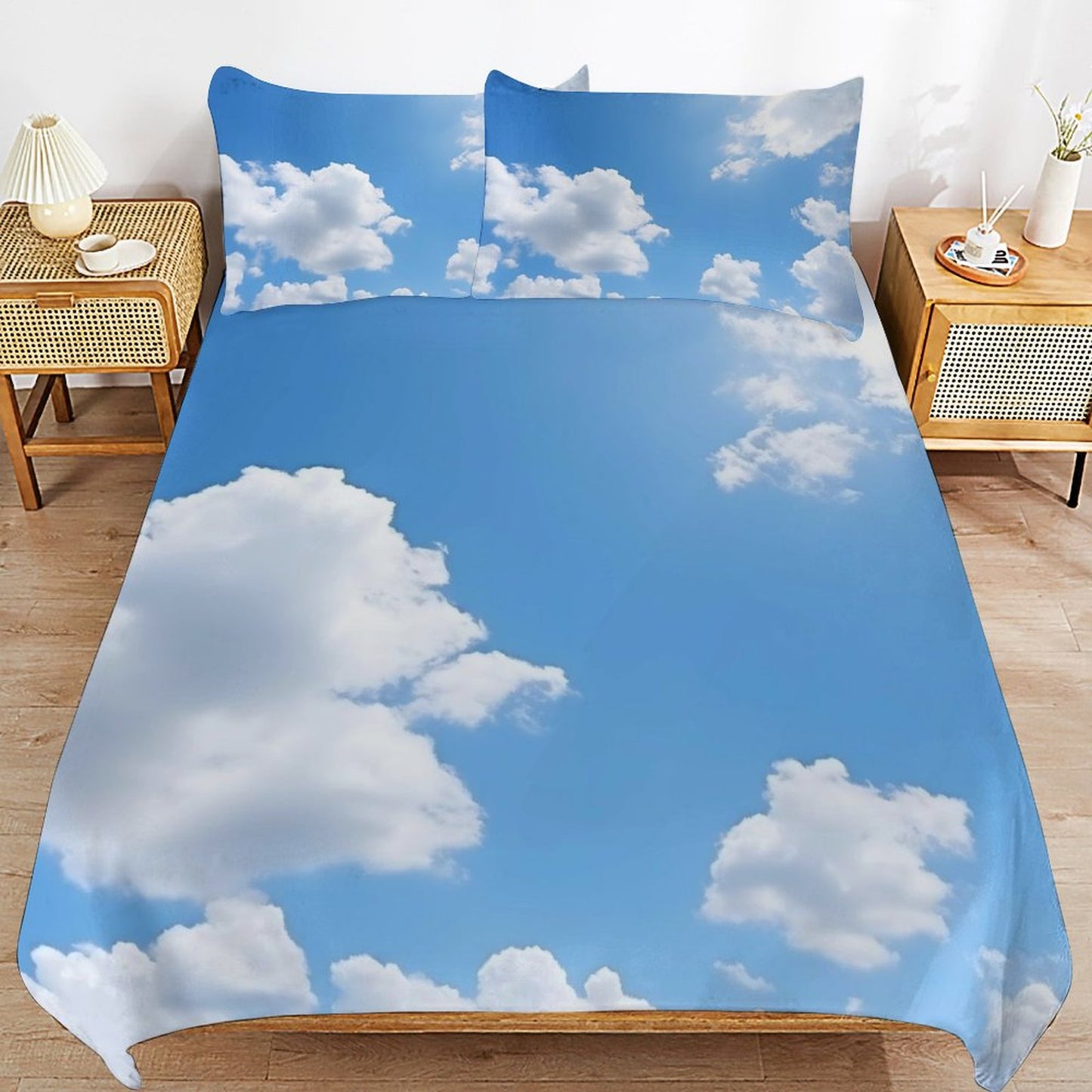 Clouds on 3-Piece Bedding Set-90"x90"/ 229x229cm (Dual-sided Printing)