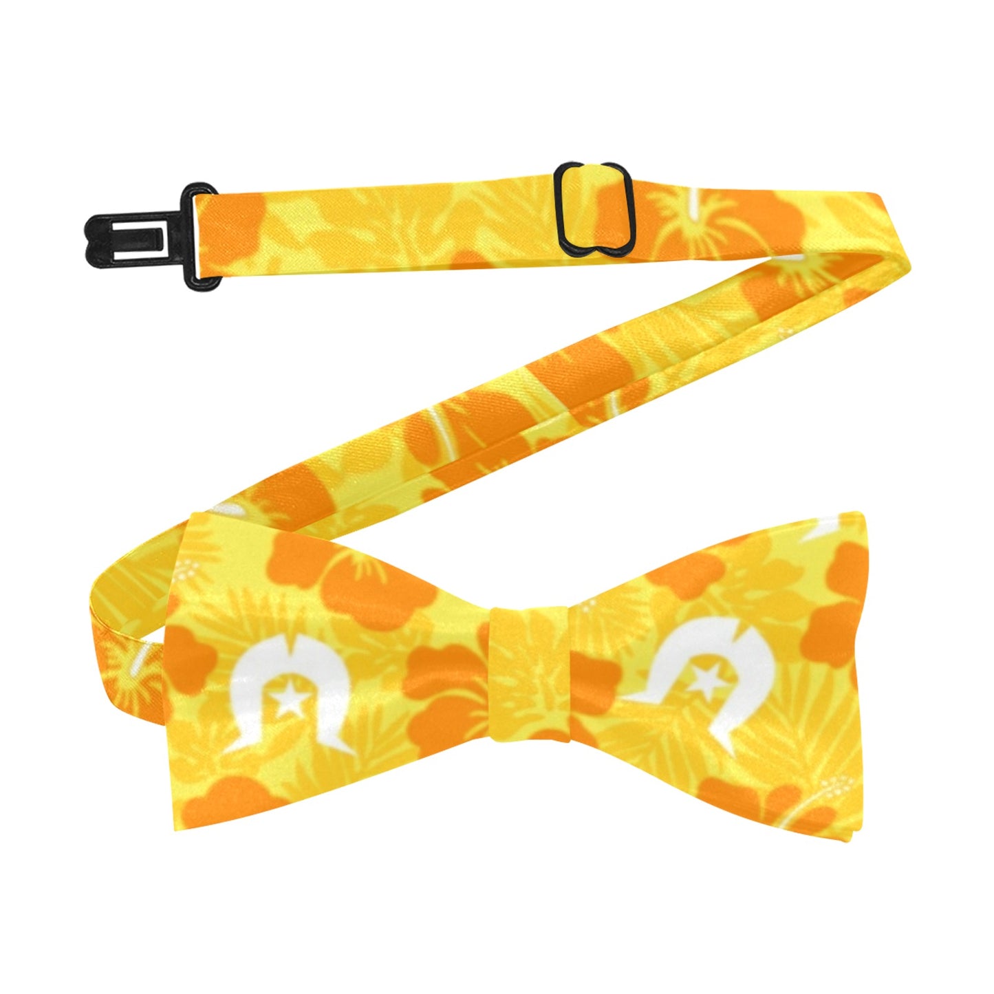 Hibiscus flowers with Dhari (Gold) on Men's Bowtie
