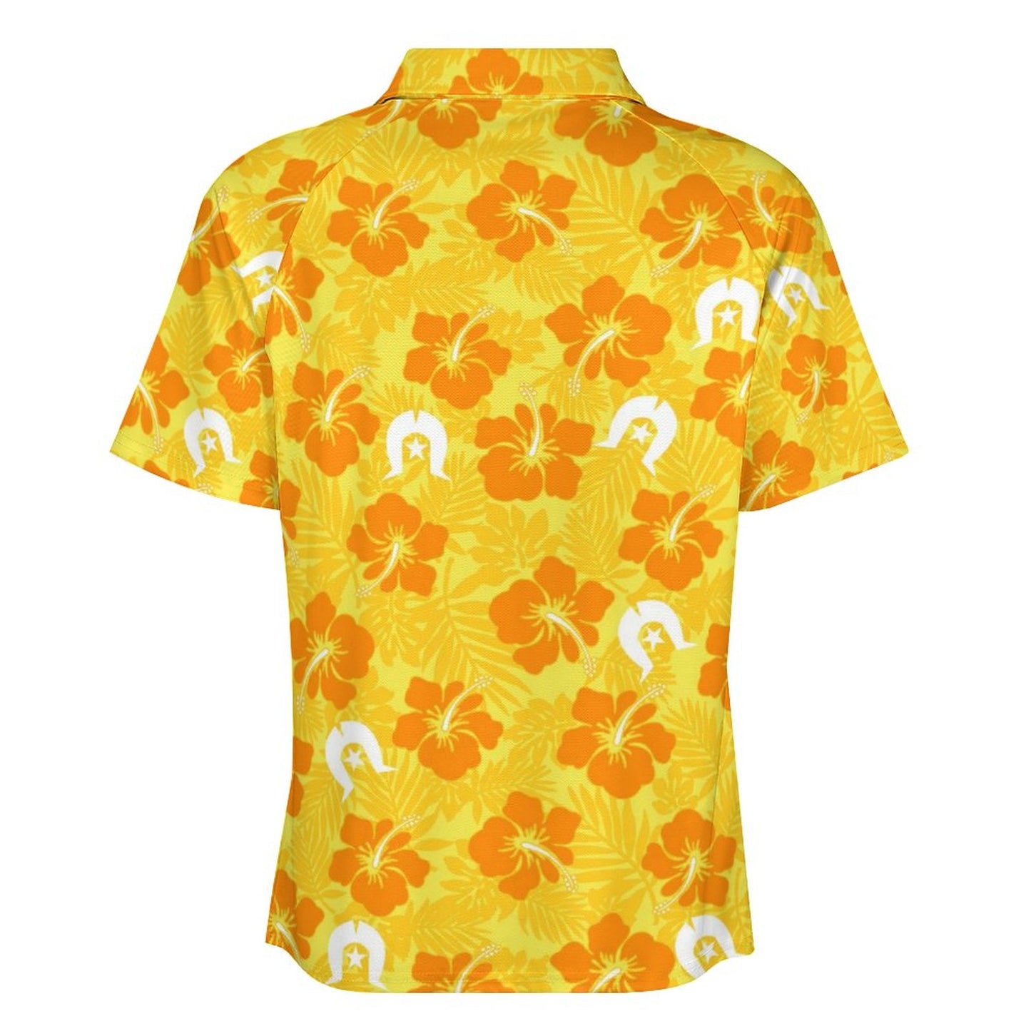 Hibiscus flowers with Dhari (Gold) on Short Sleeved Sportswear Men's T Shirt