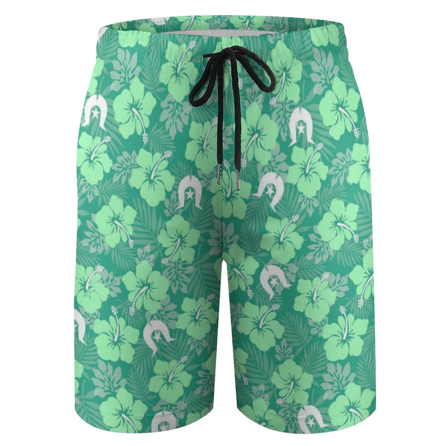 Hibiscus flowers with Dhari (Royal mint) on Kid's Beach Pants