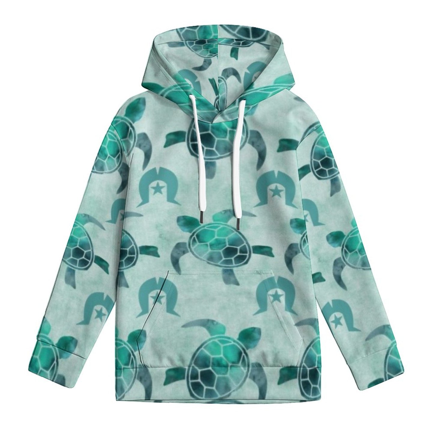 Aqua Turtle Pattern on Youth's Hoodie