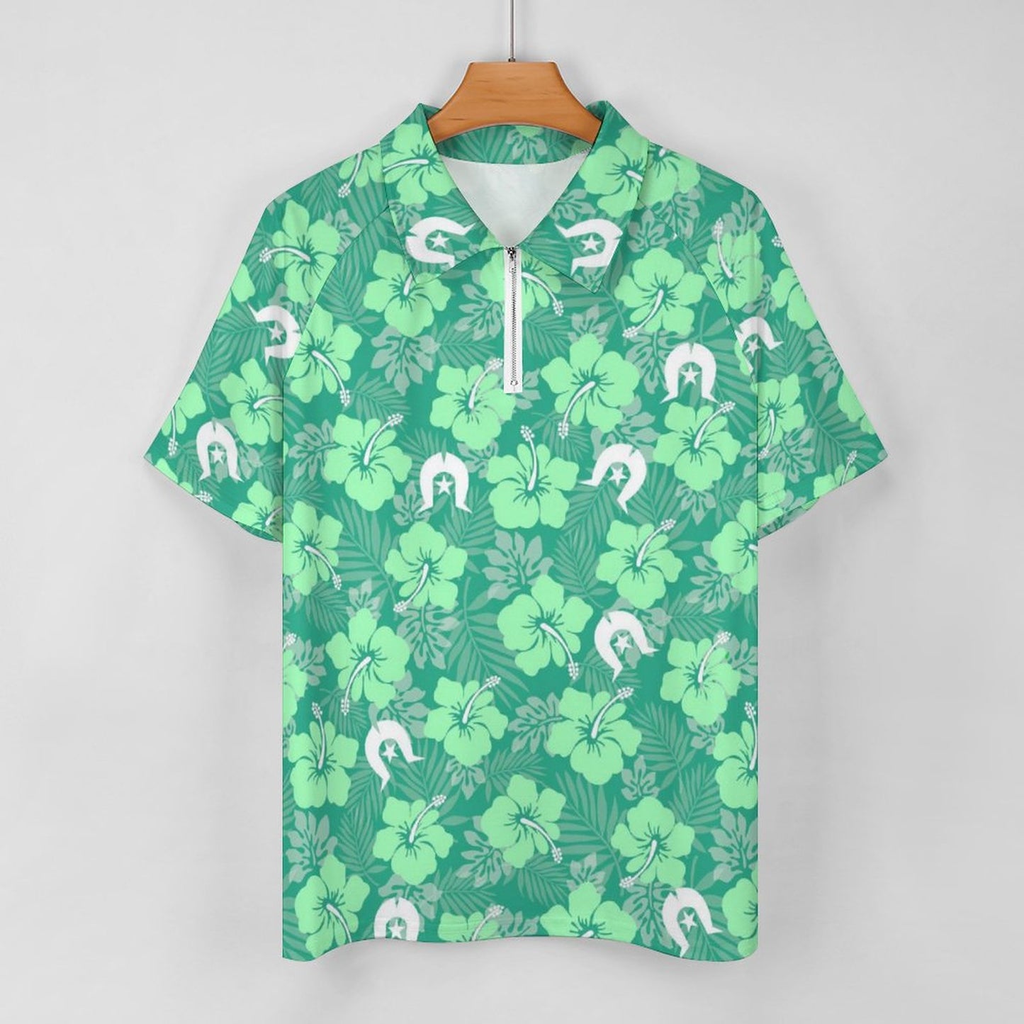 Hibiscus flowers with Dhari (Royal mint) on Short Sleeved Sportswear Men's T Shirt