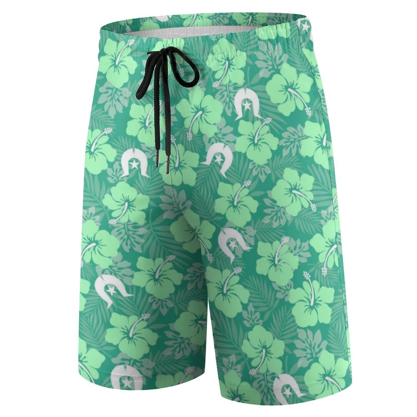 Hibiscus flowers with Dhari (Royal mint) on Kid's Beach Pants