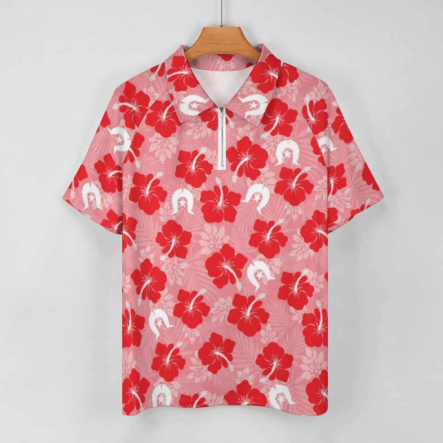 Hibiscus flowers with Dhari (Royal Pink) on Short Sleeved Sportswear Men's T Shirt