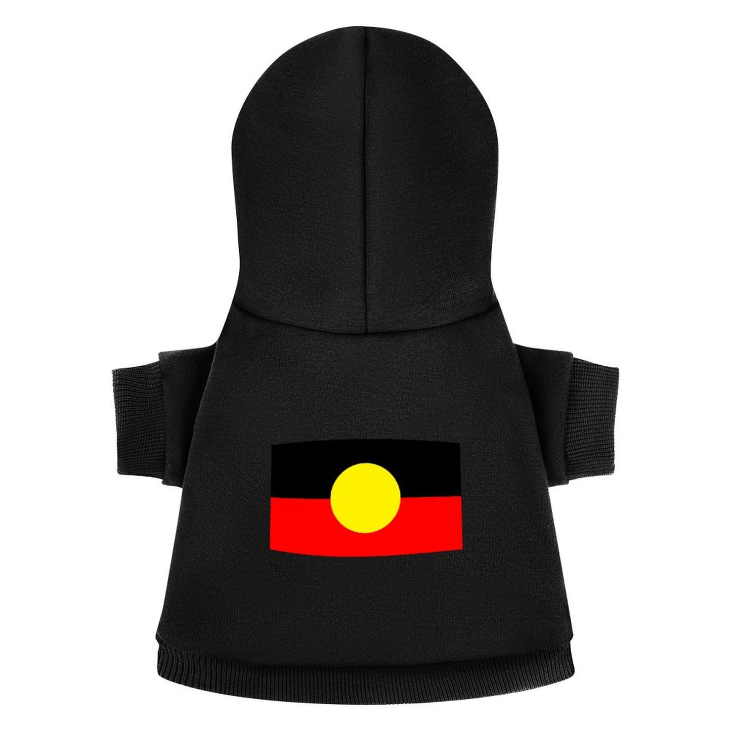 Aboriginal Flag on Pet Hoodies-Partially Printed Pullover Sweatshirts