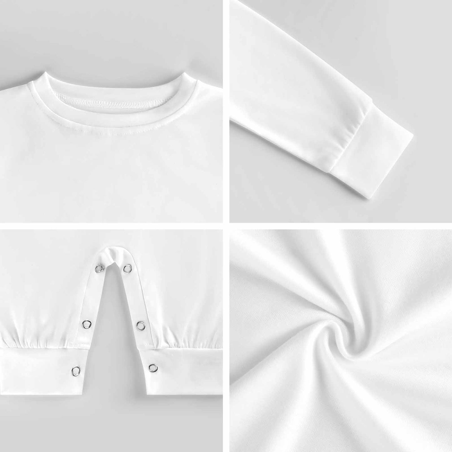 White Hibiscus and Dhari (Black) on Baby Romper