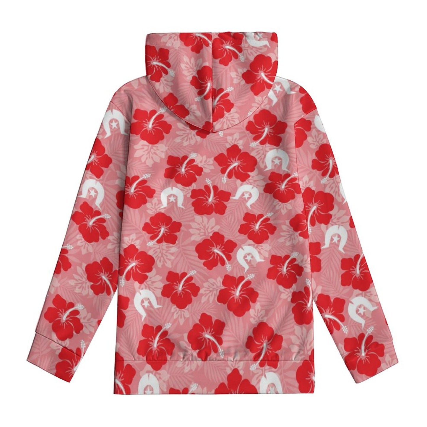 Hibiscus flowers with Dhari (Royal Pink) on Youth's Hoodie