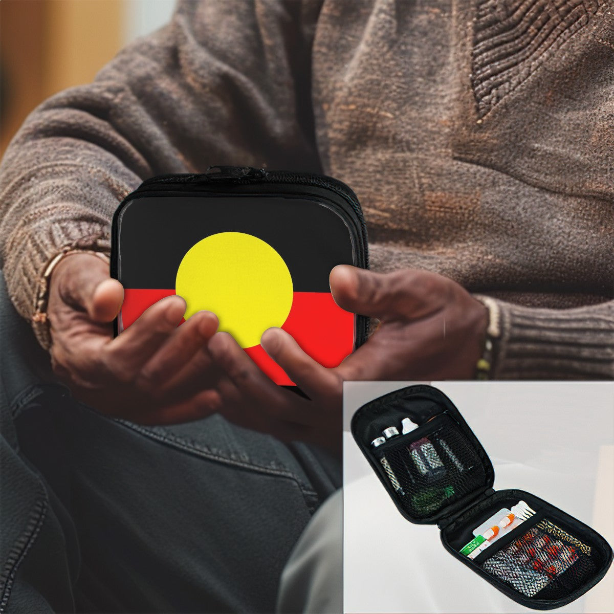 Aboriginal Flag on Travel Medicine Kit