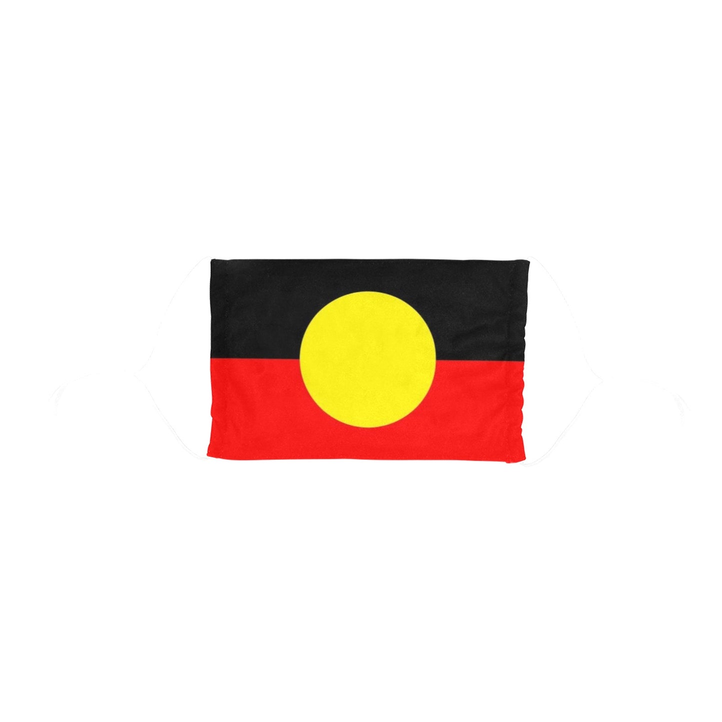 Aboriginal flag on Cotton Mask with Adjustable Strip (ModelM07) (Made In AUS)