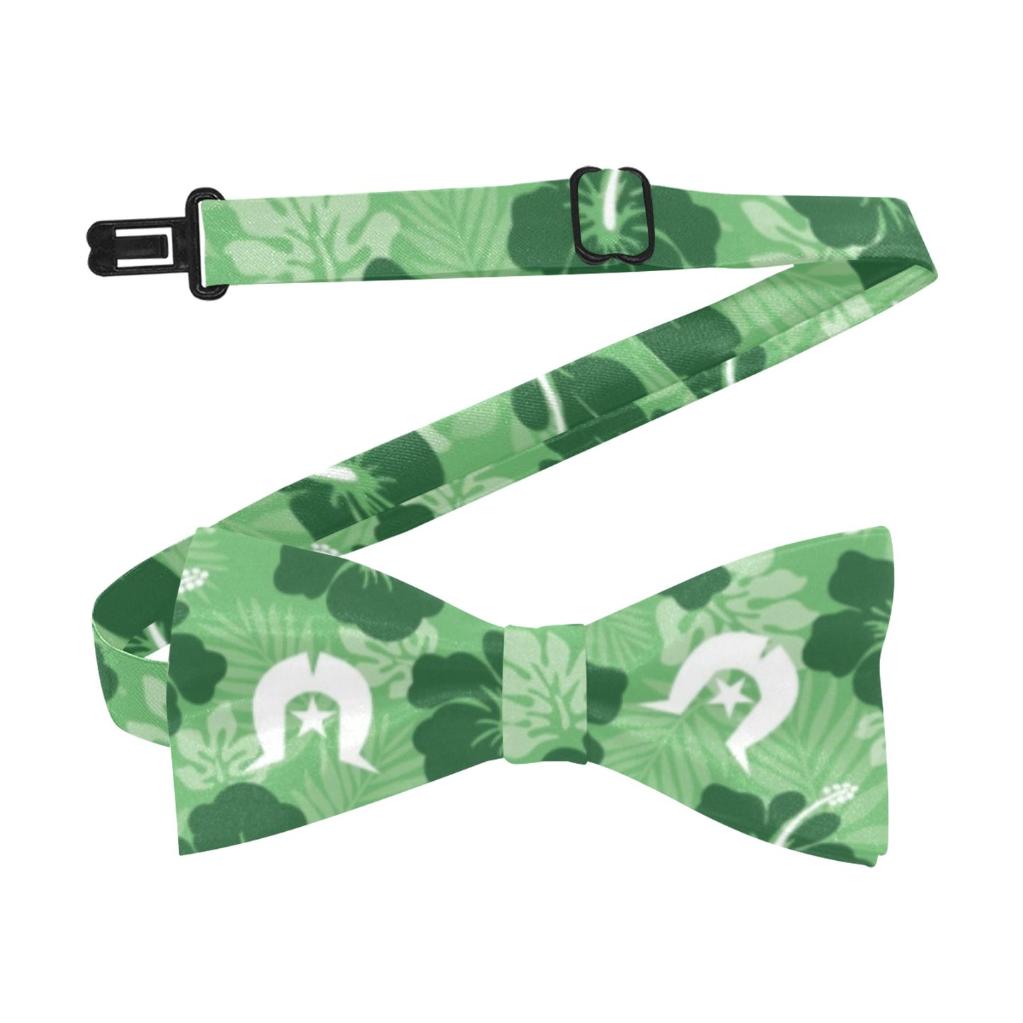 Hibiscus flowers with Dhari (Sea Grass Green) on Men's Bowtie
