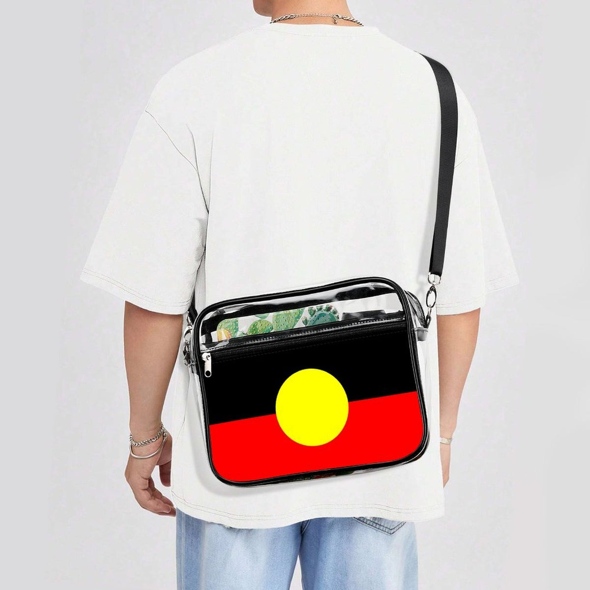 Aboriginal flag on 2-Piece Clear Satchel Bag Set