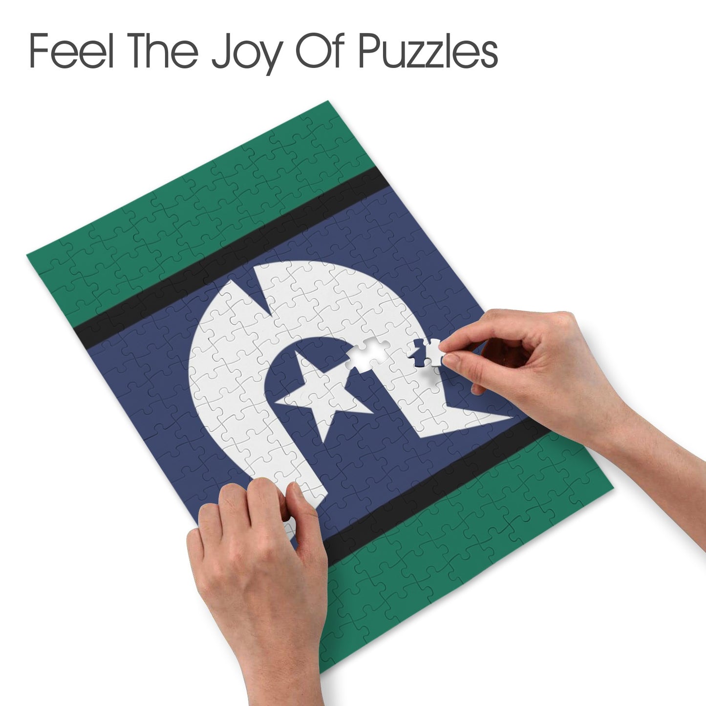Torres Strait Flag 200-Piece Wooden Jigsaw Puzzles (Vertical)