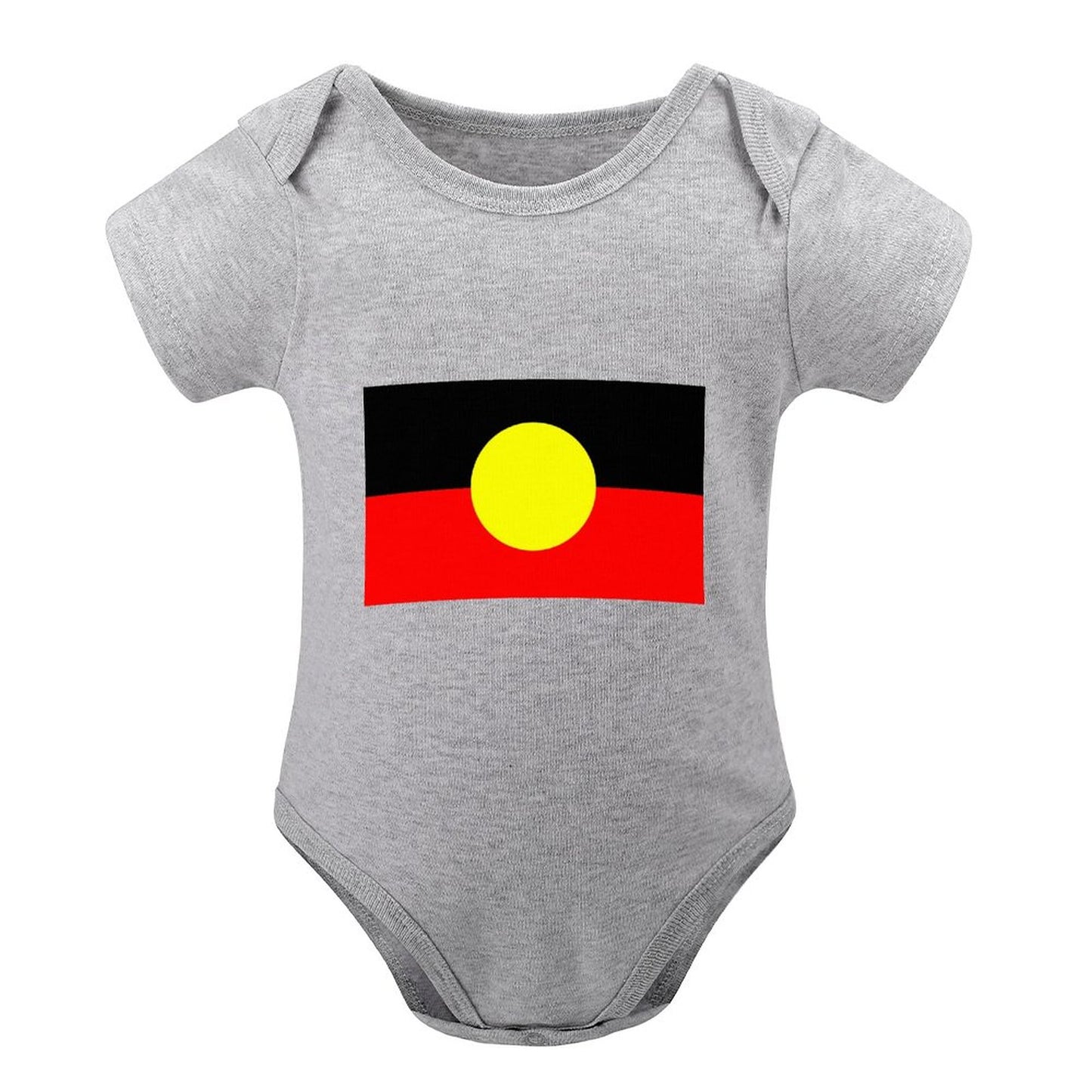Aboriginal Flag on Short Sleeve Baby Romper