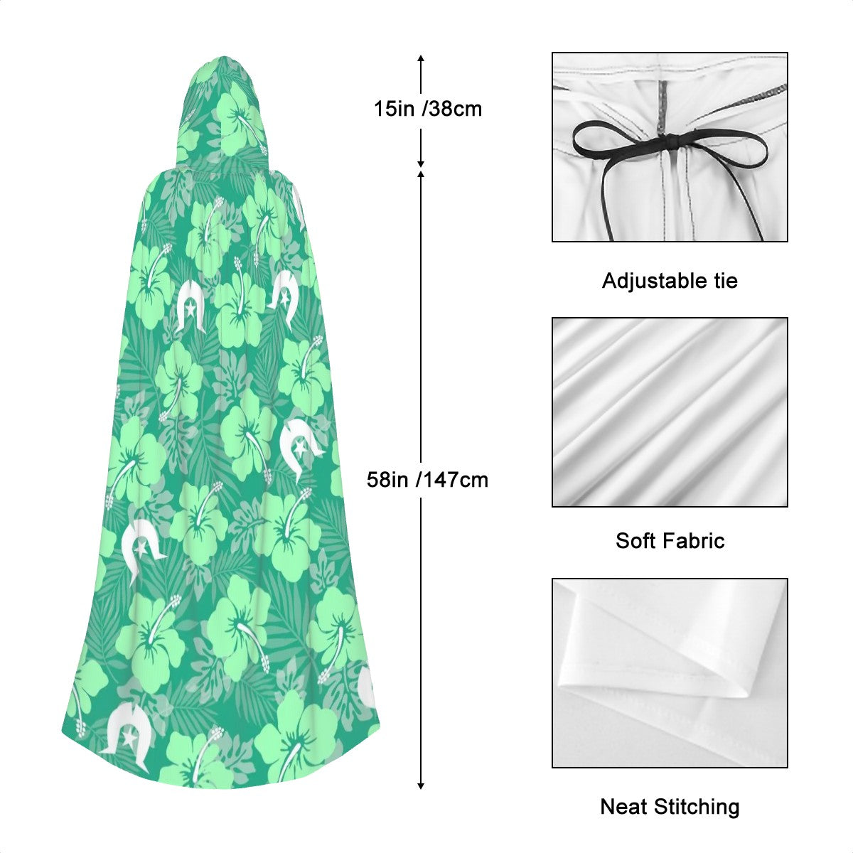 Hibiscus flowers with Dhari (Royal mint) on Hooded Cloak
