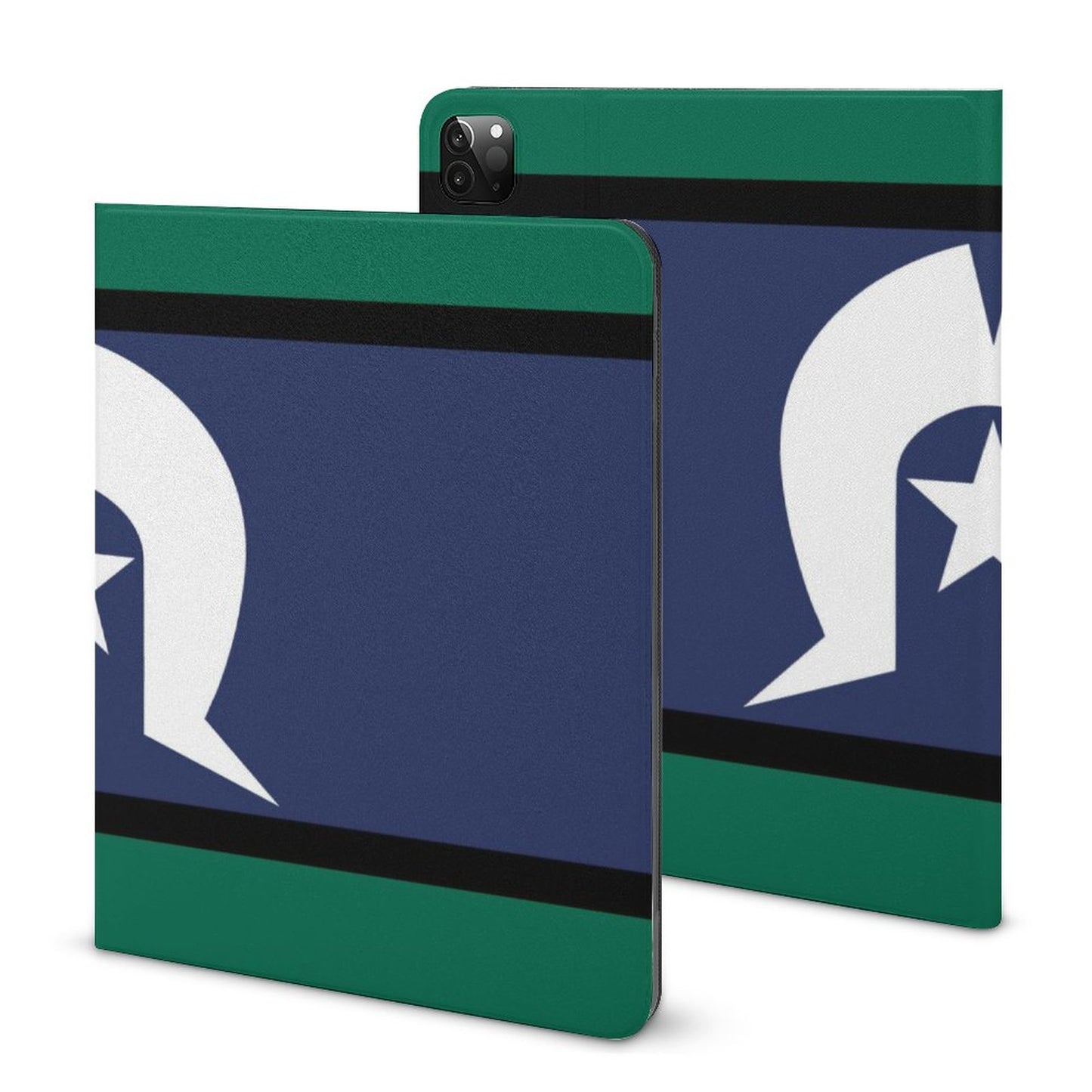 Torres Strait Flag on Book-Style iPad Protector with Apple Pen Slot