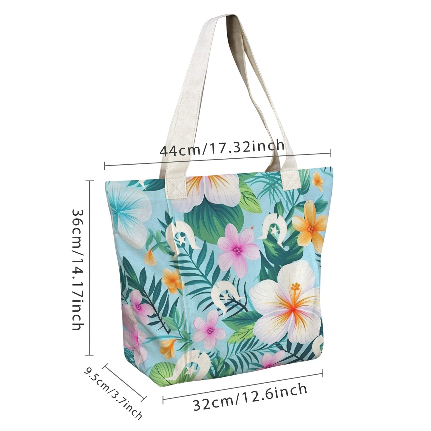 White Hibiscus flowers with White Dhari on Yoga Mat Bag