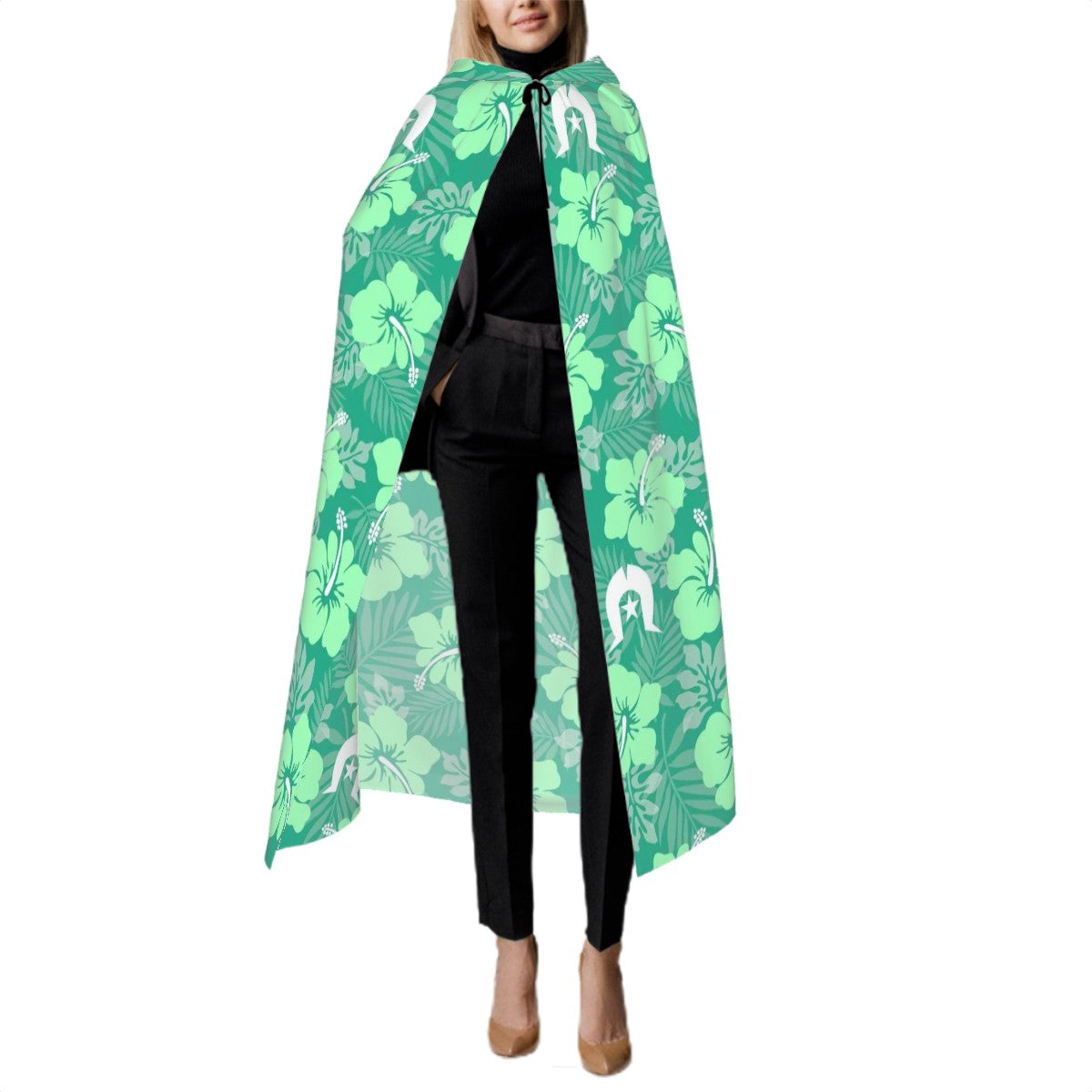Hibiscus flowers with Dhari (Royal mint) on Hooded Cloak
