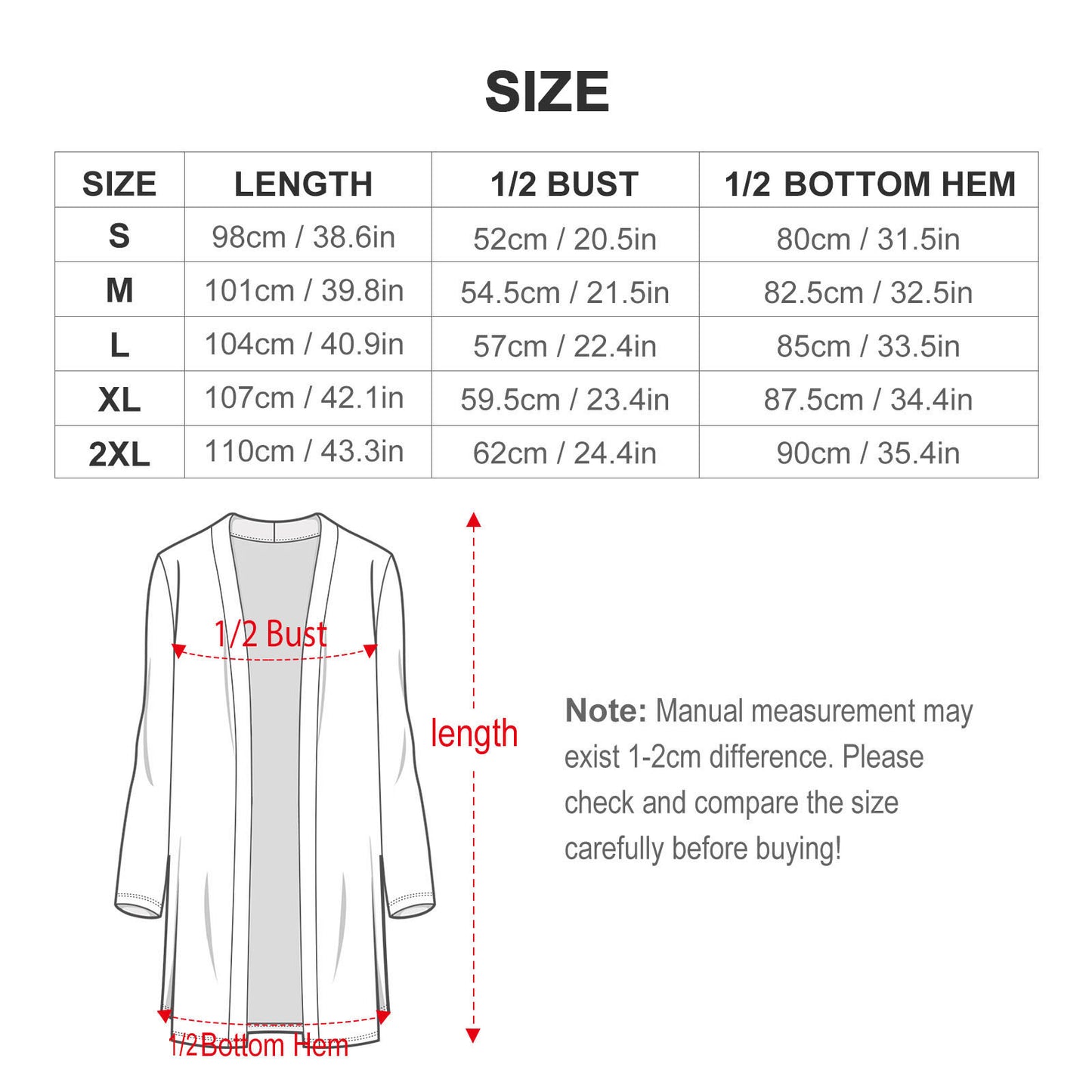 White Hibiscus and Dhari (blue) on Women's Mid-length Cardigan