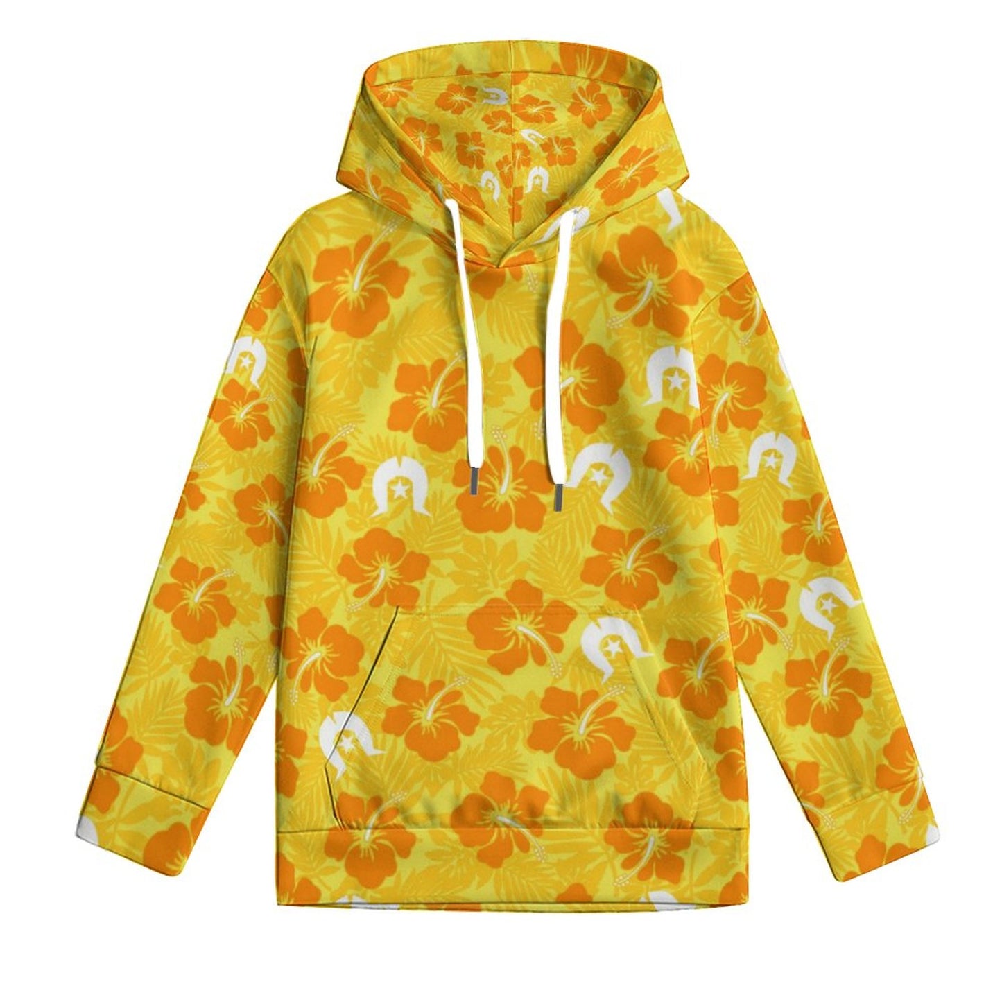 Hibiscus flowers with Dhari (Gold) on Children's Hoodie