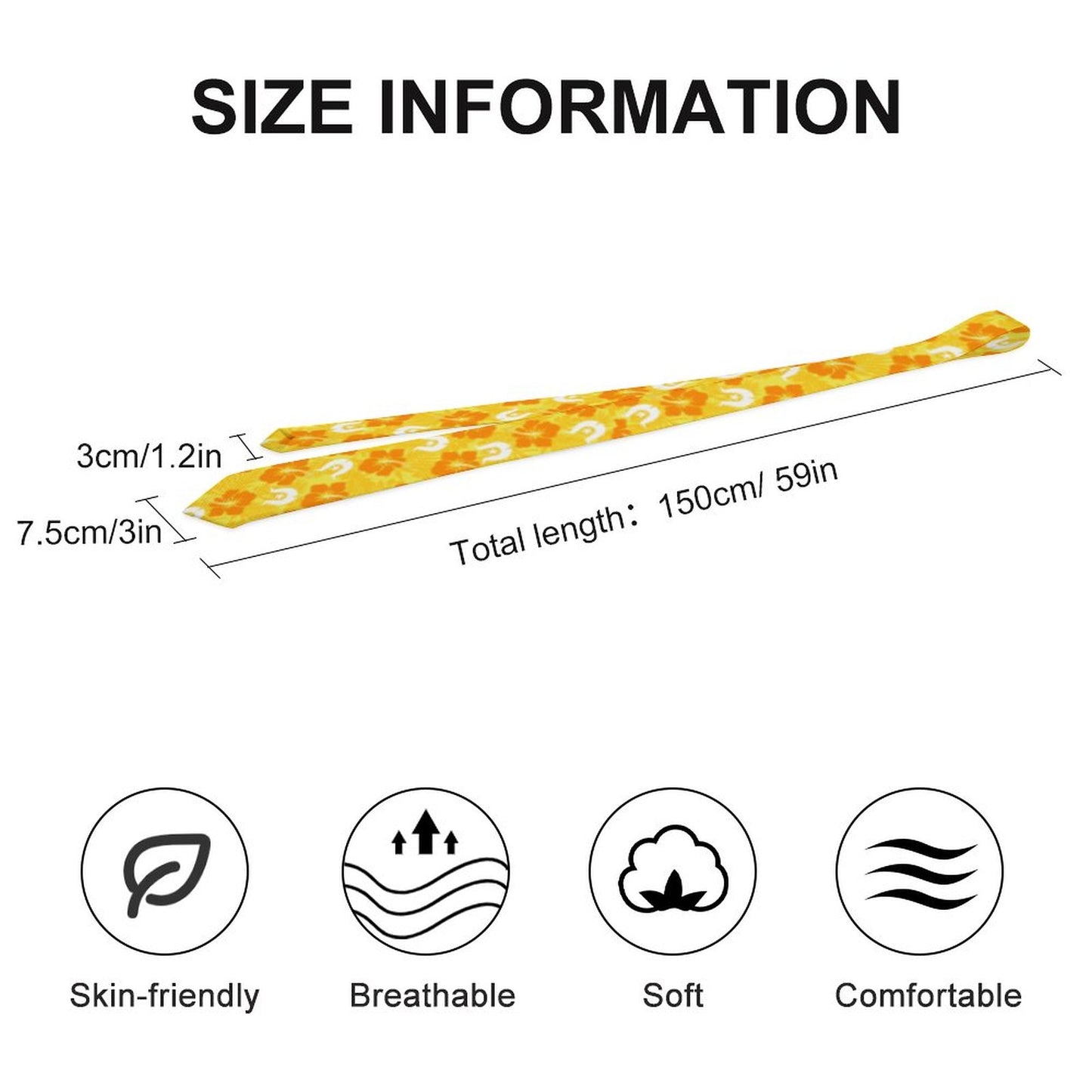 Hibiscus flowers with Dhari (Gold) on Men's Formal Tie