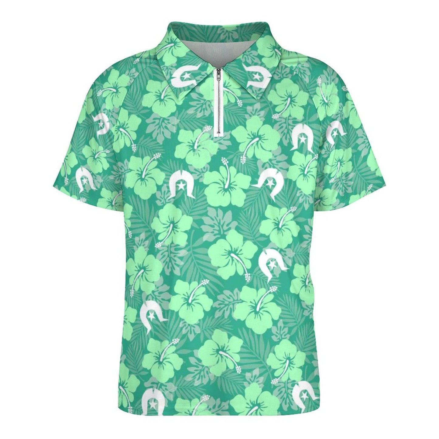 Hibiscus flowers with Dhari (Royal mint) on Short Sleeved Sportswear Men's T Shirt