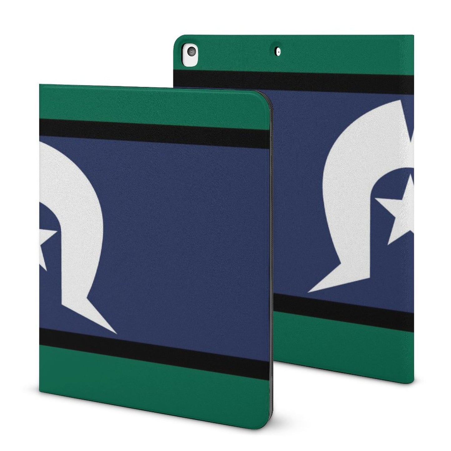 Torres Strait Flag on Book-Style iPad Protector with Apple Pen Slot