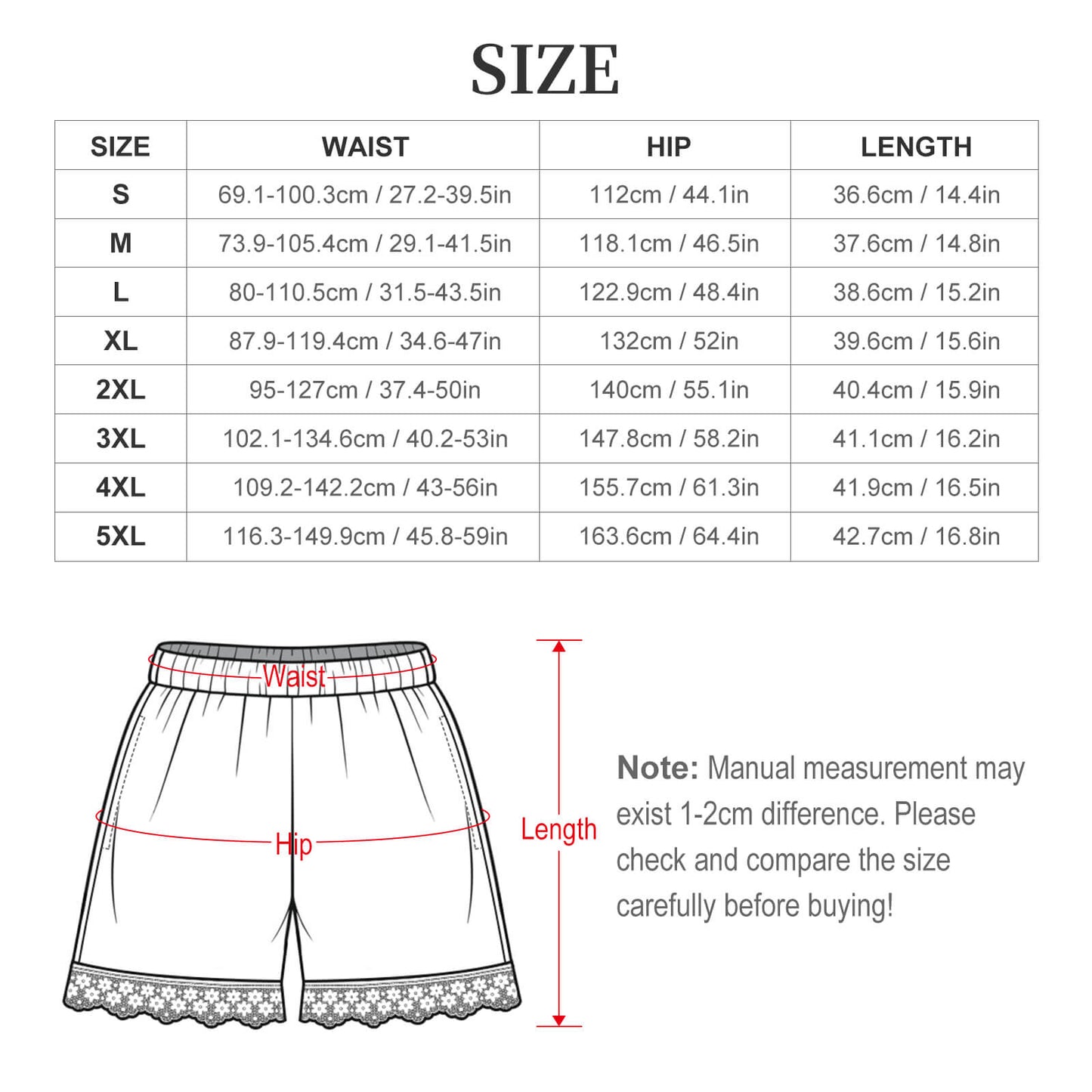 Hibiscus flowers with Dhari (Royal Pink) on 200gsm Women's Lace Trim Pajama Shorts