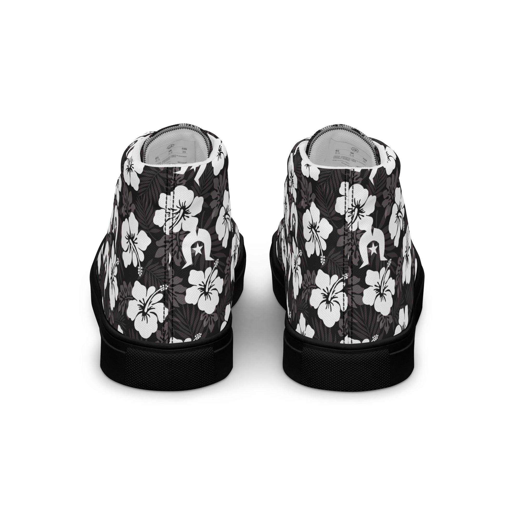Abstract Flower Hippie Men's High Top Shoes main image 1