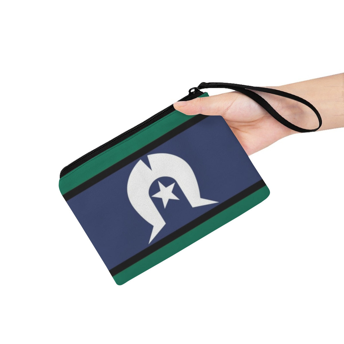 Torres Strait Flag on Carry-All Pouch 7''x5''