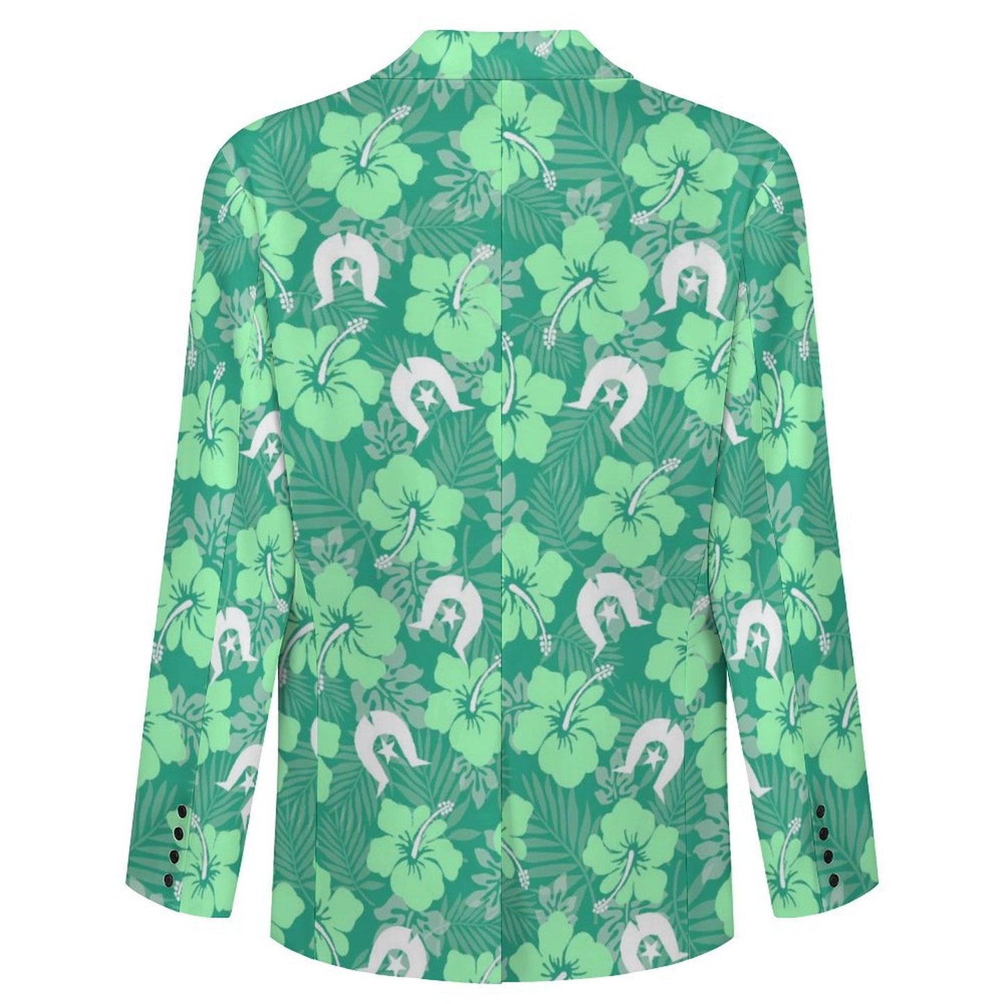 Hibiscus flowers with Dhari (Royal mint) on Men's Blazer