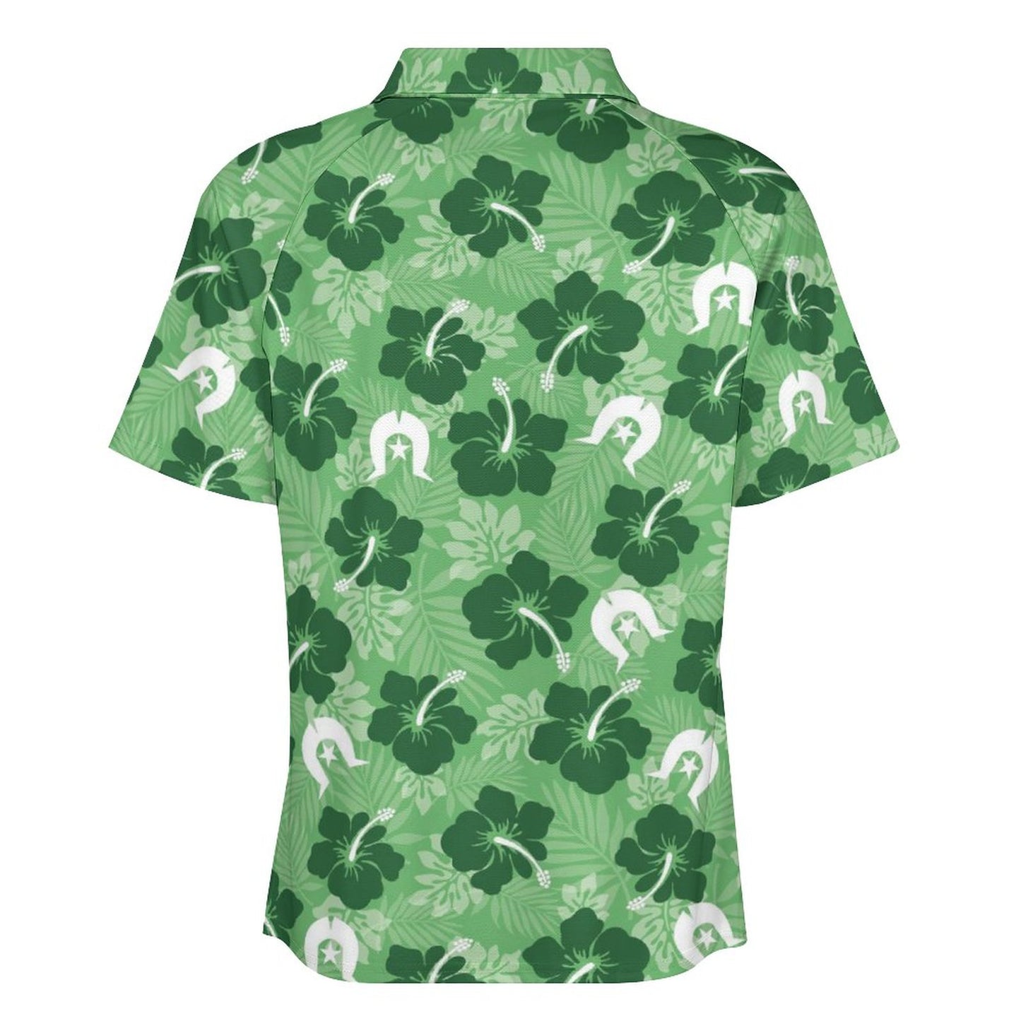 Hibiscus flowers with Dhari (Sea Grass Green) on Short Sleeved Sportswear Men's T Shirt