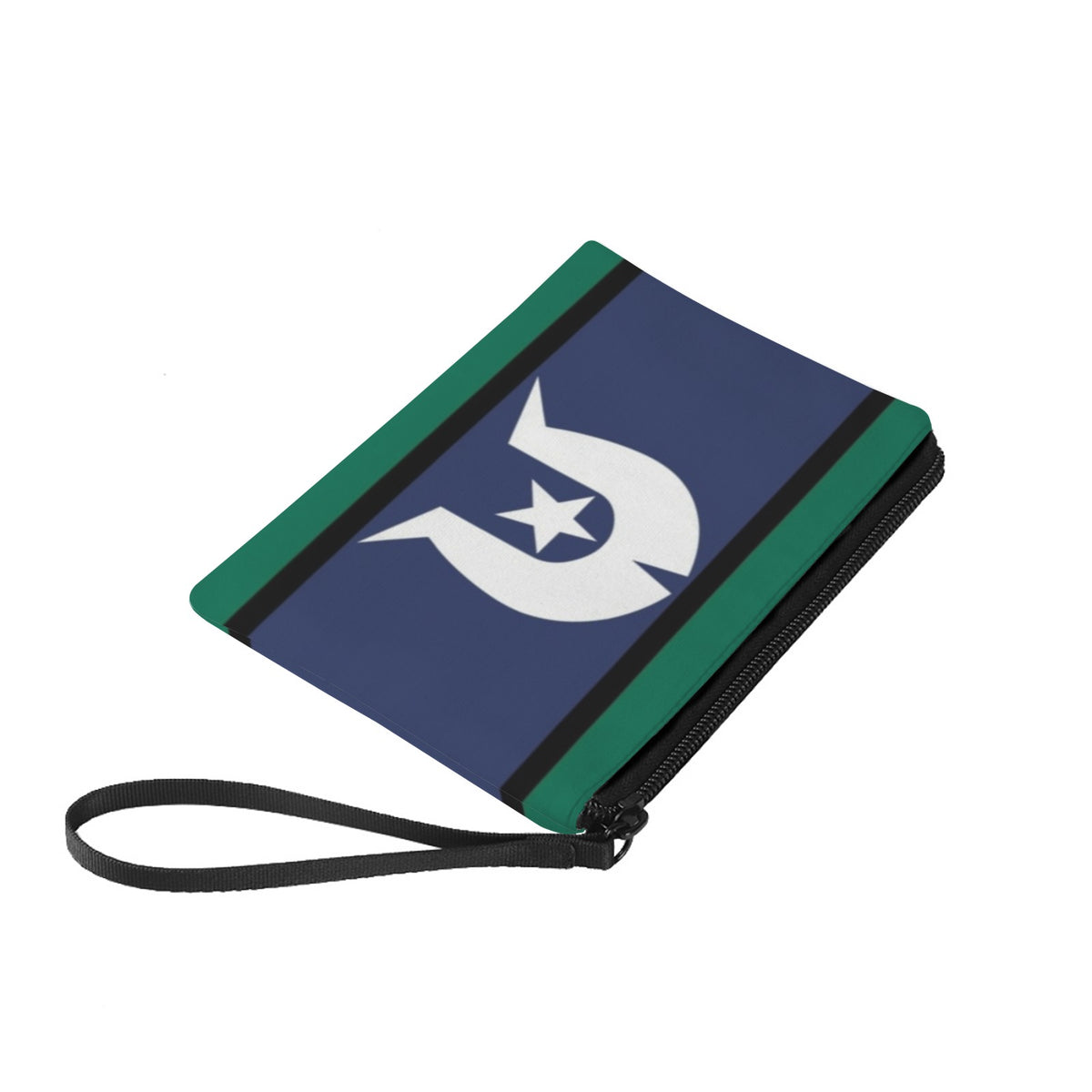 Torres Strait Flag on Carry-All Pouch 7''x5''