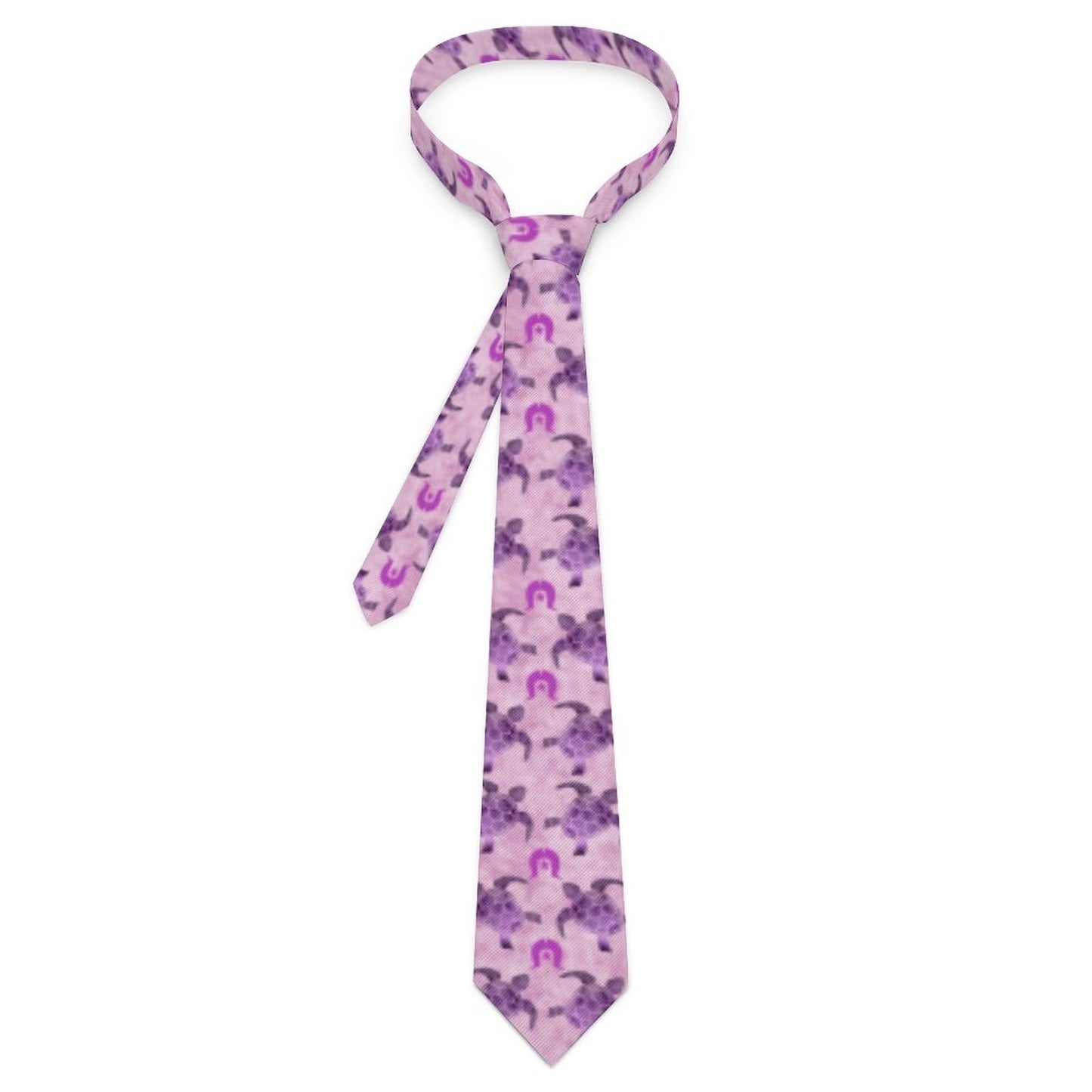 Purple Turtle Pattern on Men's Formal Tie