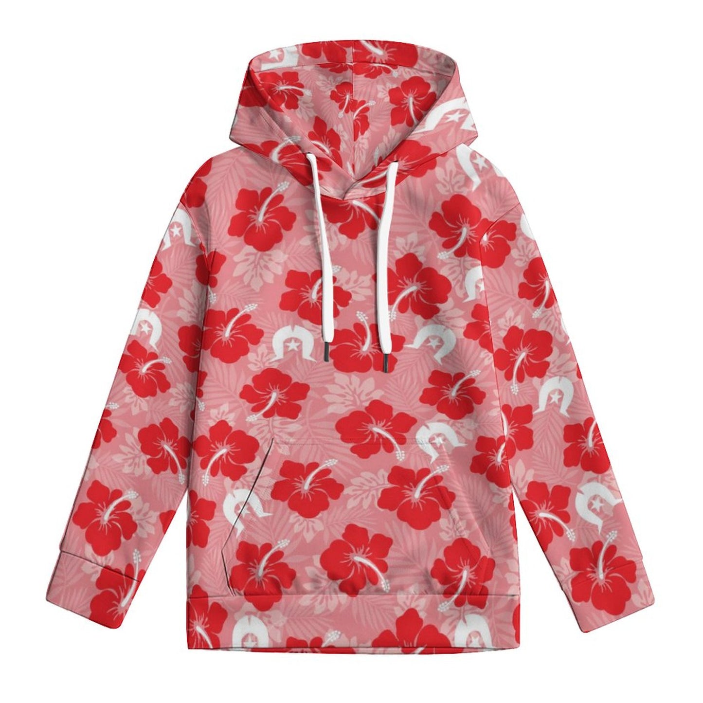 Hibiscus flowers with Dhari (Royal Pink) on Youth's Hoodie