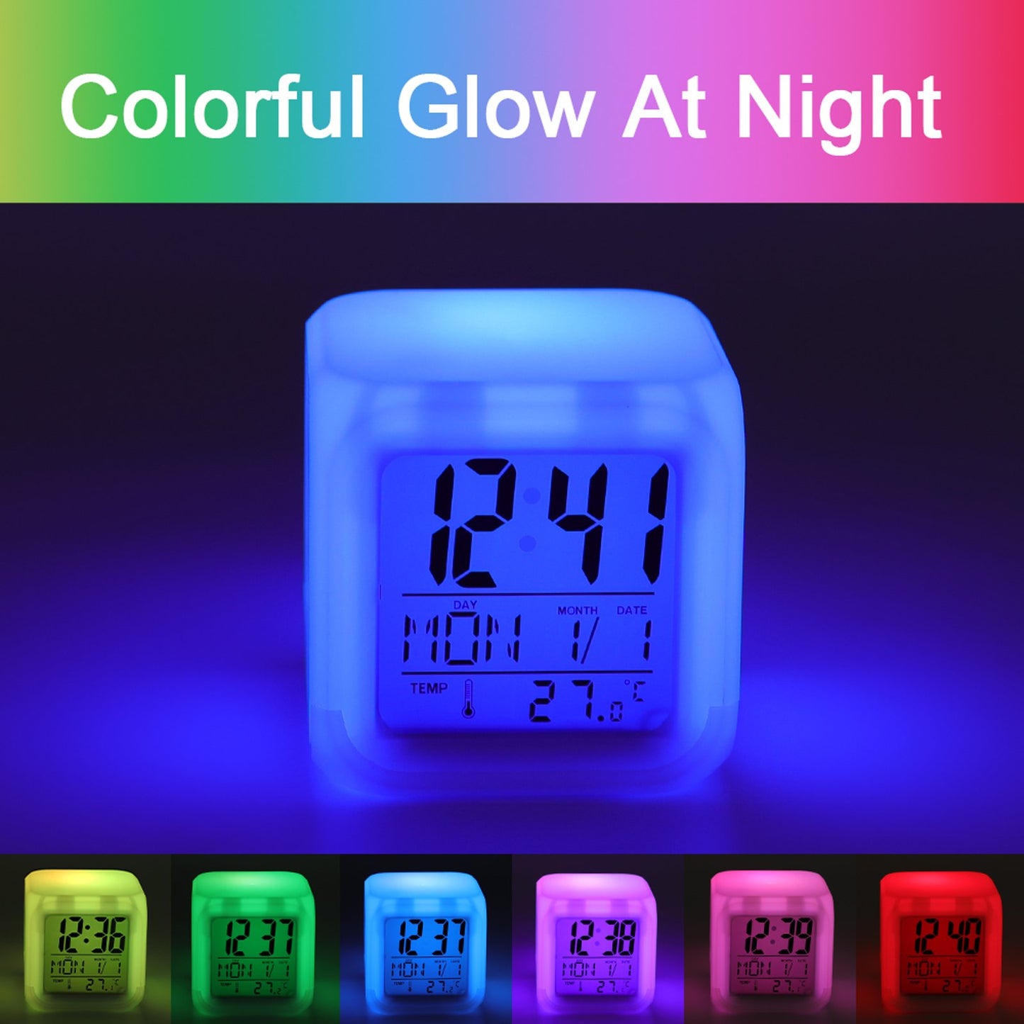 Aboriginal Flag on Color Change Alarm Clock