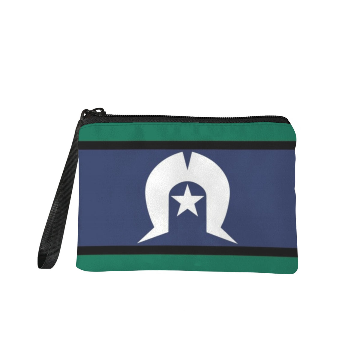 Torres Strait Flag on Carry-All Pouch 7''x5''