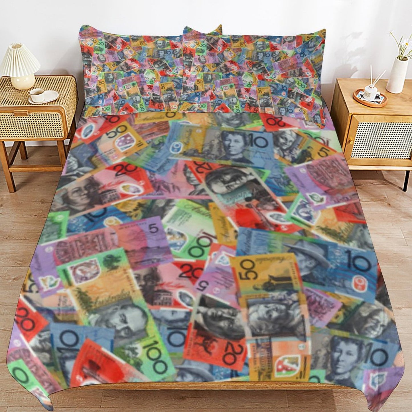 Australian dollars on 3-Piece Bedding Set-90"x90"/ 229x229cm