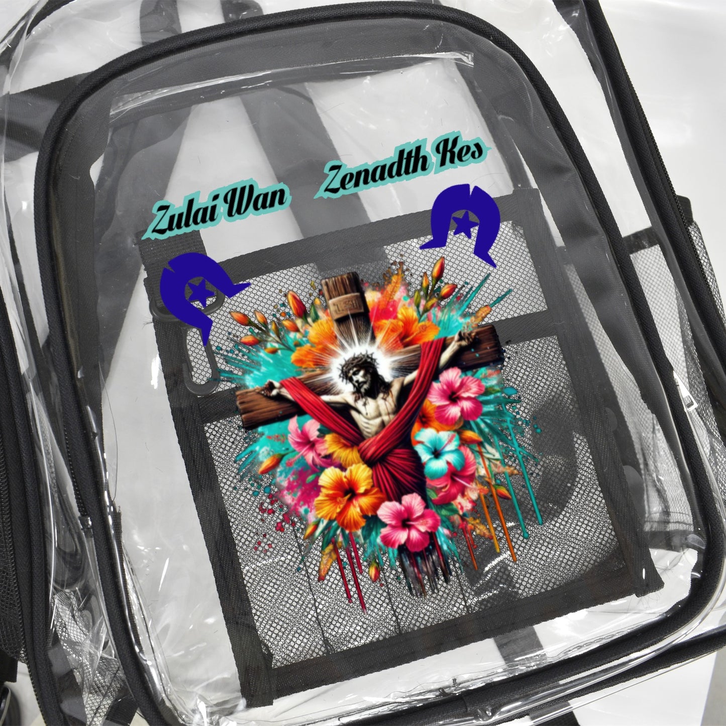 Zulai Wan on Clear Backpack