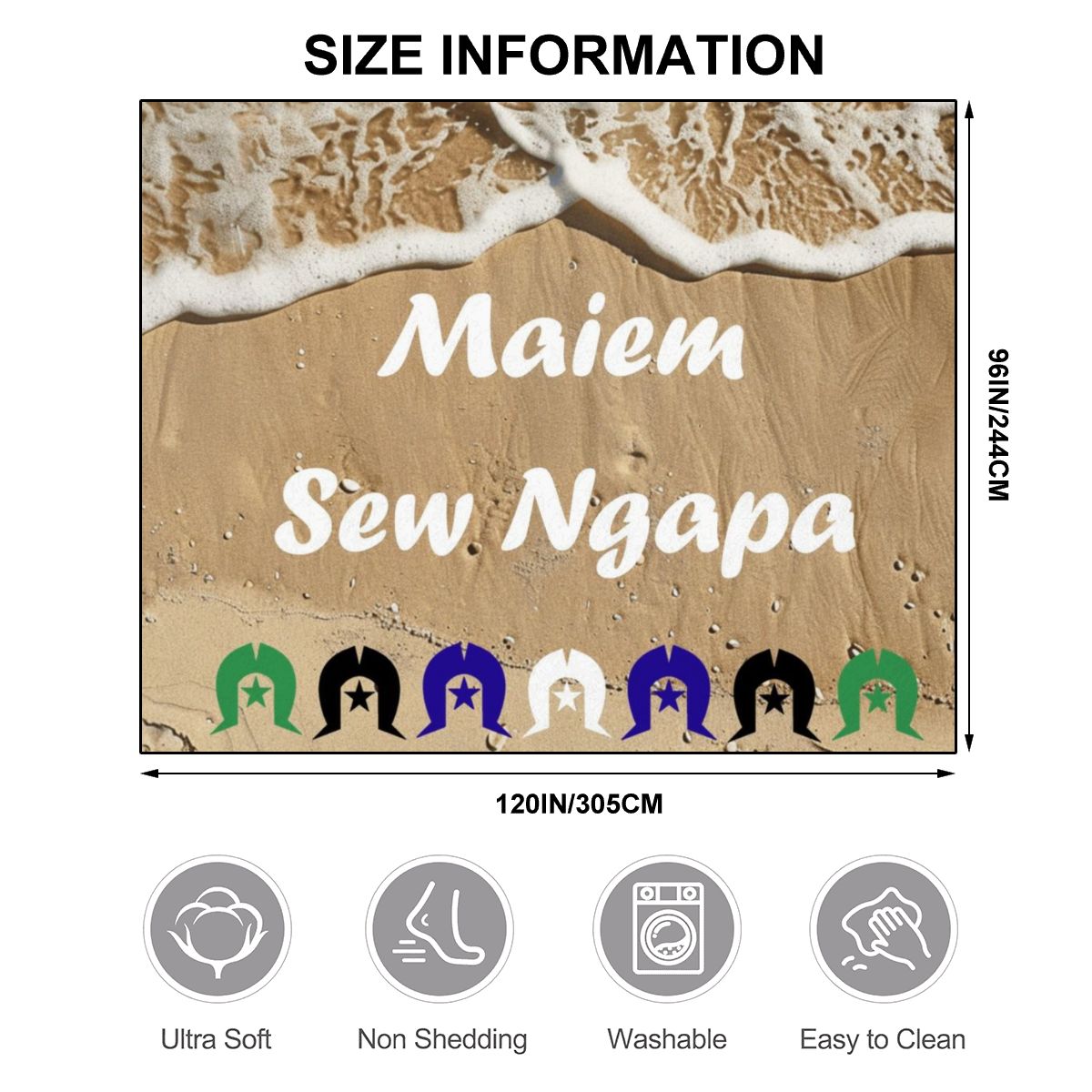 Maiem / Sew Ngapa / Welcome and Dhari on Large Area Rug Floor Carpet