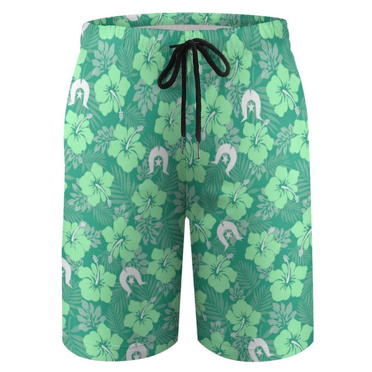 Hibiscus flowers with Dhari (Royal mint) on Kid's Beach Pants