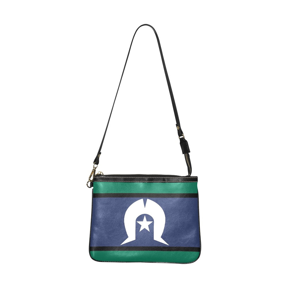 Torres Strait Flag on Small Shoulder Bag