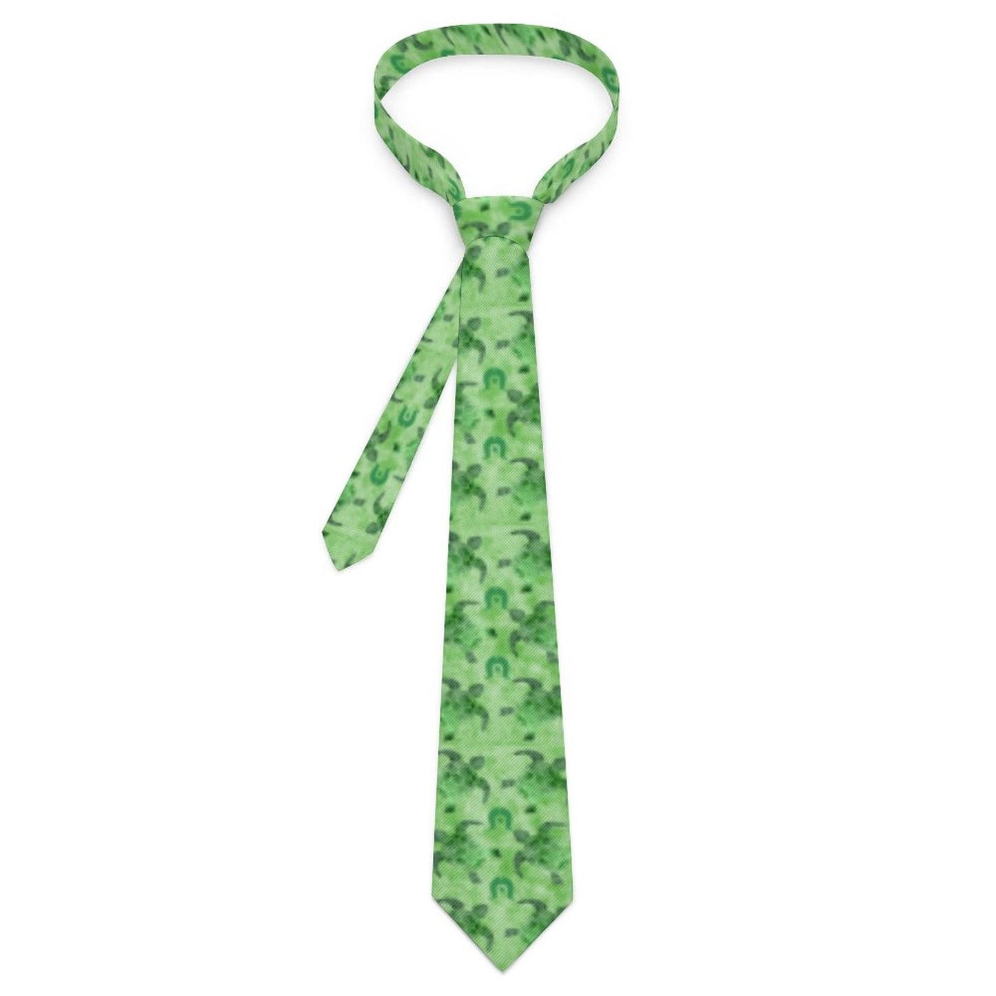 Green Turtle Pattern on Men's Formal Tie