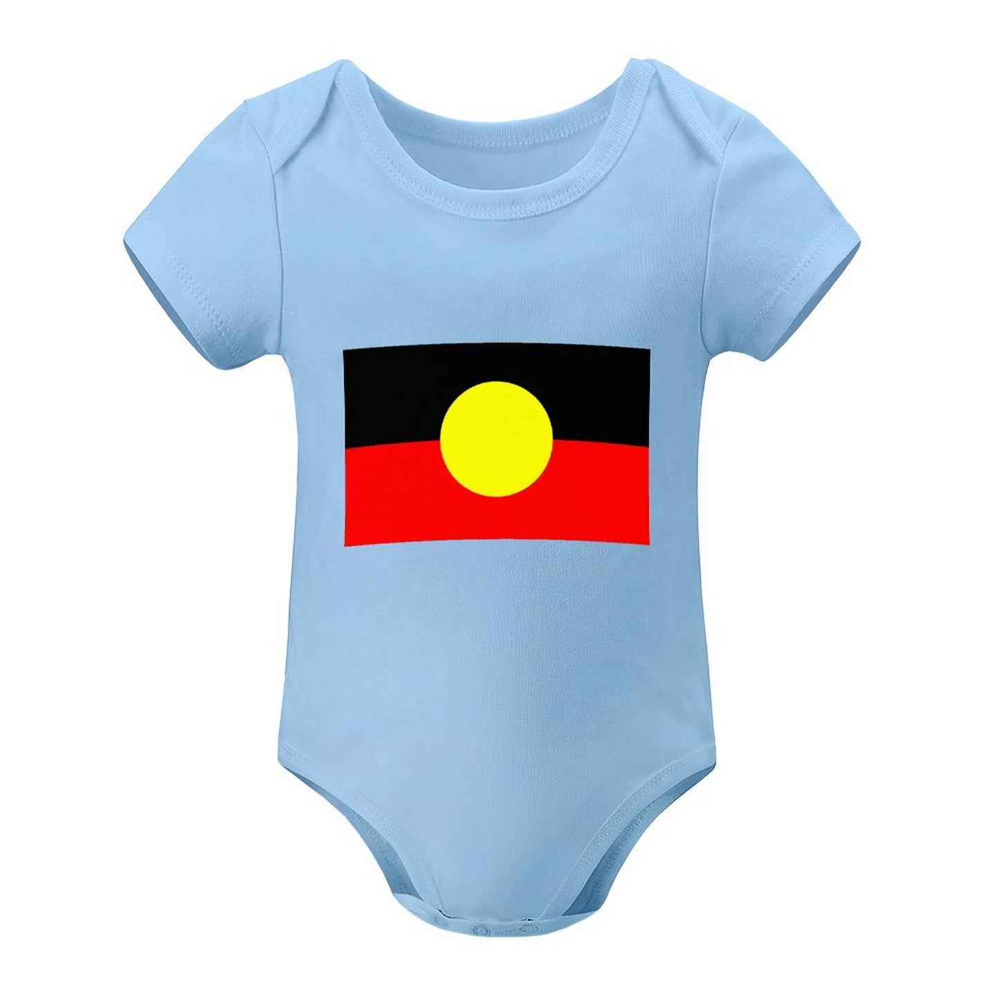 Aboriginal Flag on Short Sleeve Baby Romper