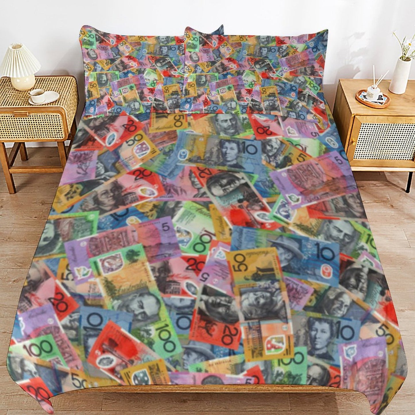 Australian dollars on 3-Piece Bedding Set-102"x90"/ 259x229cm