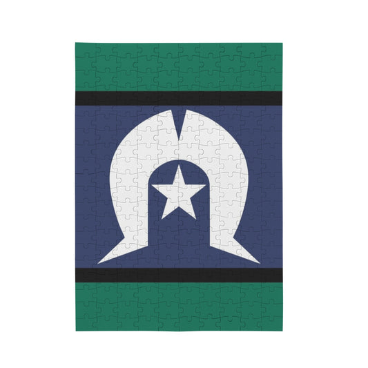Torres Strait Flag 200-Piece Wooden Jigsaw Puzzles (Vertical)