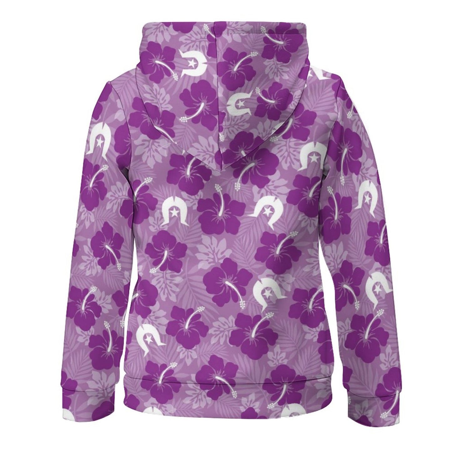 Hibiscus flowers with White Dhari (Royal purple) on Children's Hoodie