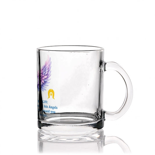 Bible Psalm on Angels with Dhari on Glass Coffee Cups (12oz)