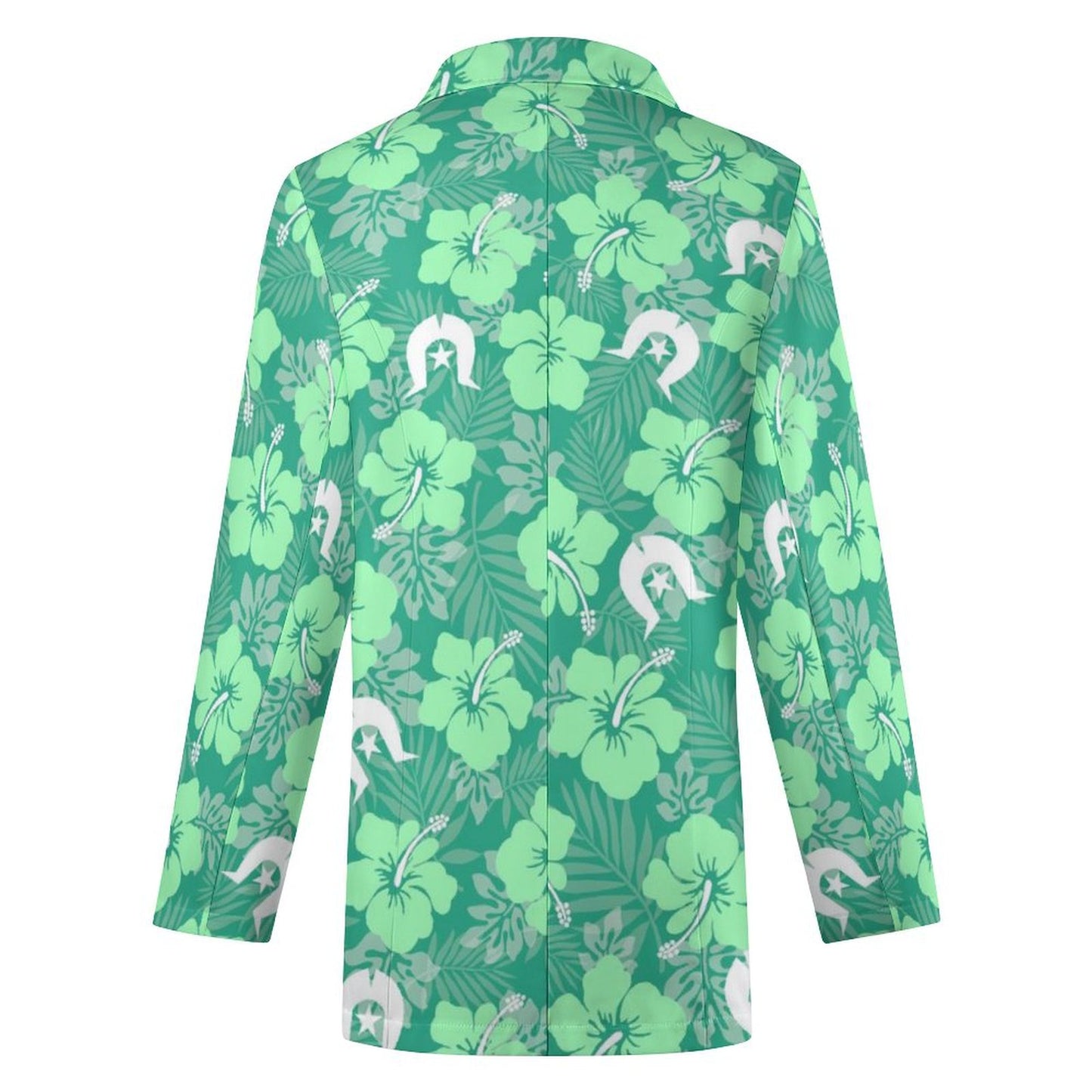 Hibiscus flowers with Dhari (Royal mint) on Women's Blazer
